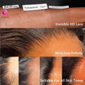 Widow's Peak M Hairline 13x6 HD Lace Front Wig 100% Human Hair Wig Silky Straight 13x4 HD Lace Frontal Wig Bleached Knots HD Wig
