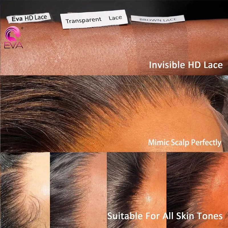 Widow's Peak M Hairline 13x6 HD Lace Front Wig 100% Human Hair Wig Silky Straight 13x4 HD Lace Frontal Wig Bleached Knots HD Wig