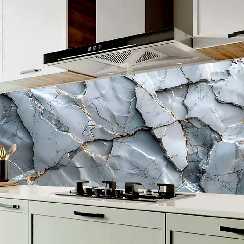 PVC 60cm waterproof marble self-adhesive wallpaper bathroom cabinet countertop contact paper waterproof wall sticker