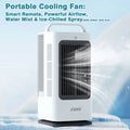 1700ml 3-IN-1 Mini Portable Air Cooler with Intelligent Touch Control 120 Degree Swing Air Conditioner 3-Speed Household Desk