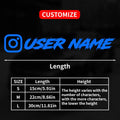 1PC Custom Car Sticker Instagram Cool Fonts Waterproof DIY Vehicle Window Motorcycle Bicycle Scooter Helmet Durable Vinyl Decals