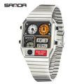 SANDA Top Fashion Men's Leisure Electronic Watch Multifunctional Thermometer Stopwatch Timing Men's Electronic Watch 3192