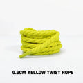 1Pair Round Twisted Rope Laces Kid Adult Sneaker 6MM Width Cotton Shoelace Rubber Bands for Casual Shoe 120/140/160CM Accessorie