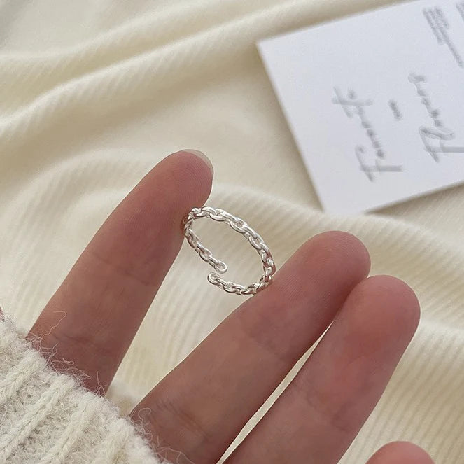 925 Sterling Silve Love Heart Hollowed Out Ring For Women Girl Extremely Fine Korea Ins Jewelry Gift Dropshipping
