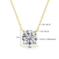 14K Gold Filled D VVS1 Moissanite Necklaces for Women Solitaire Pandent Diamond GRA Certified AU585 K - Visuel 5 | SAMAG