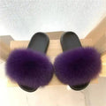 Women Real Raccoon Fur Slides Fluffy Luxury Furry Open Toe Slippers Indoor Outdoor Summer Sandals Non Slip Soft Comfy Sole Cozy