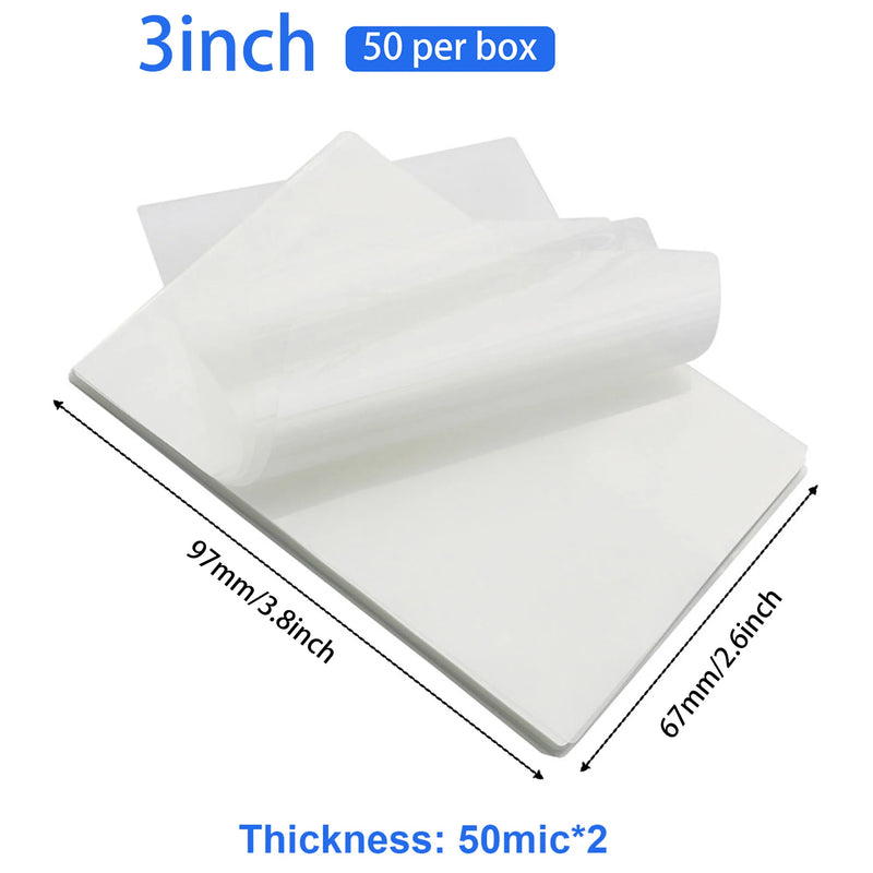Multi-Size Thermal Laminating Bags: A4/A5/Letter Size Clear Glossy Sheets, Rounded Corners Heat Seal for Office School Home Holi