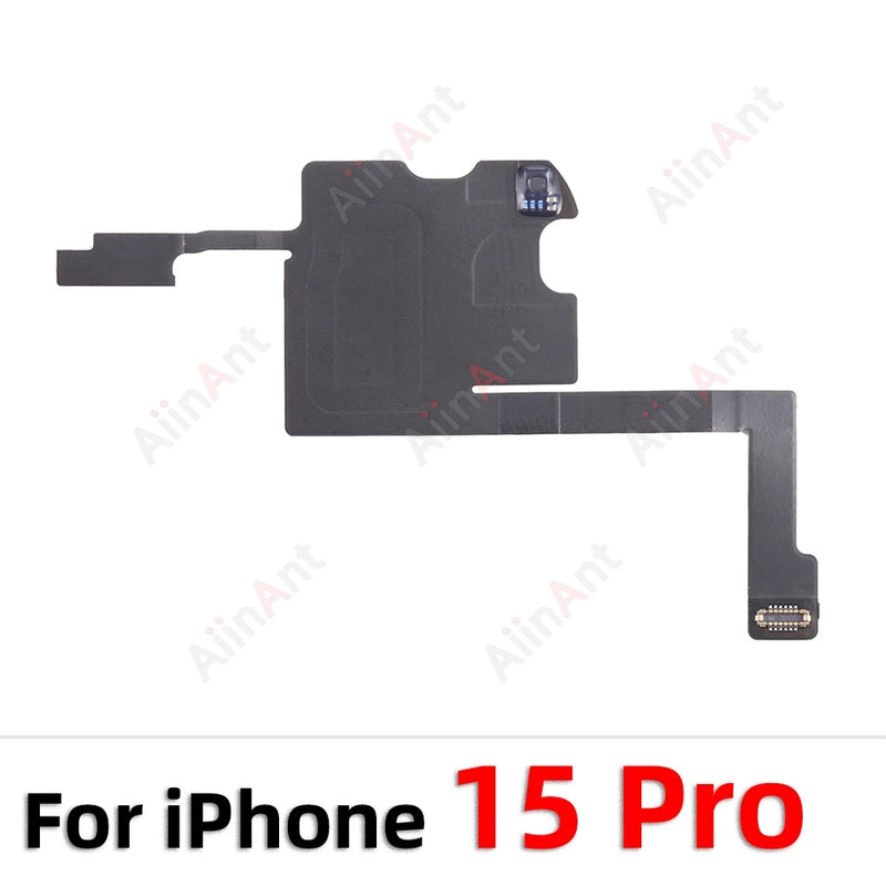 AiinAnt Phone Top Sound Ear Earpiece Speaker Proximity Light Sensor Flex Cable For iPhone 12 13 14 15 Pro Max Plus