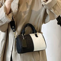 Cross Body Bags Casual Street Small Boston Bag 2025 Designer Purses Patchwork Colorblock Mini Handbags For Women Denim Shoulder