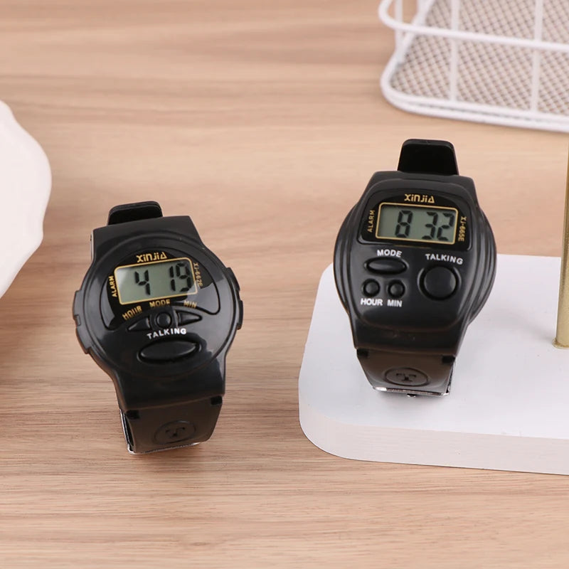 1PC A Talking Clock That Speaking The Time In English Digital Alarm Clock For The Blind, Elders Or Children Time Reporting Chime
