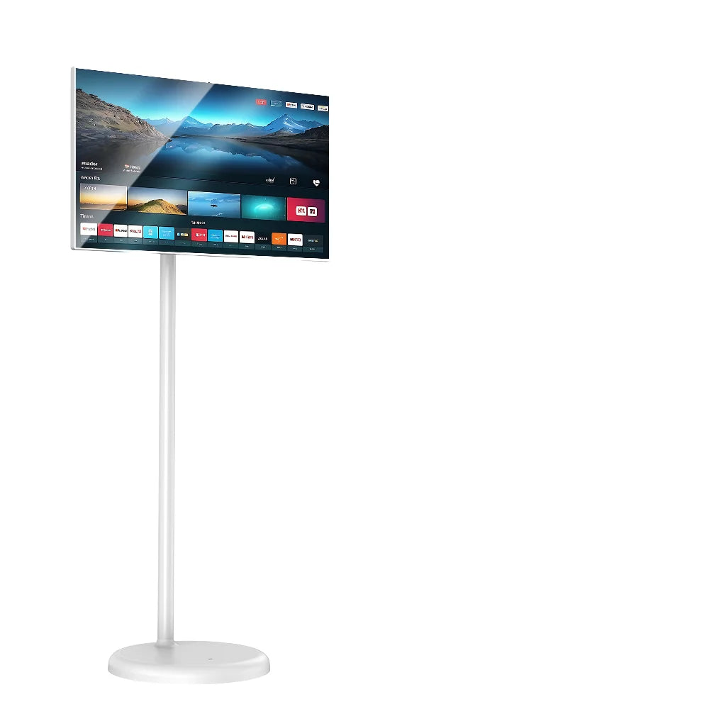 Portable Smart Android 13 TV Monitor 32 Inch FHD IPS LCD 60Hz 120% SRGB Multi-Touch Display Stand Battery Wireless Mirror