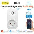 LoraTap Wifi Socket Israel Plug Outlet 16A Energy Consumption Monitoring Tuya Smart Life App Remote Control Home Assistant Alexa