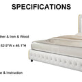 GEGOFORU Queen LED Bed Frame with Galaxy Projector, Bluetooth Speaker, USB Ports, 4 Drawers, No Box Spring Needed, PU Black
