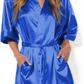 Hot Women Short Silk Bridesmaid Bride Robe Sexy Satin | SAMAG