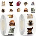 50-500PCS Cute Funny Dogs Cats MEME Stickers Roll Animal Cartoon Decals Toys Sealing Labels Kids Reward Stickers Gifts