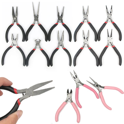 1Pcs Mini Pliers Insulated Cutter Clamping Stripping Wire Crimping Cable Round Long Nose For Jewelry Making Tools | SAMAG