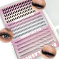 3 Styles Individual Lashes 15rows 390PCS Bottom Lashes Extension Lower Eyelash Clusters  DIY Wispy Natural Look Clear Band