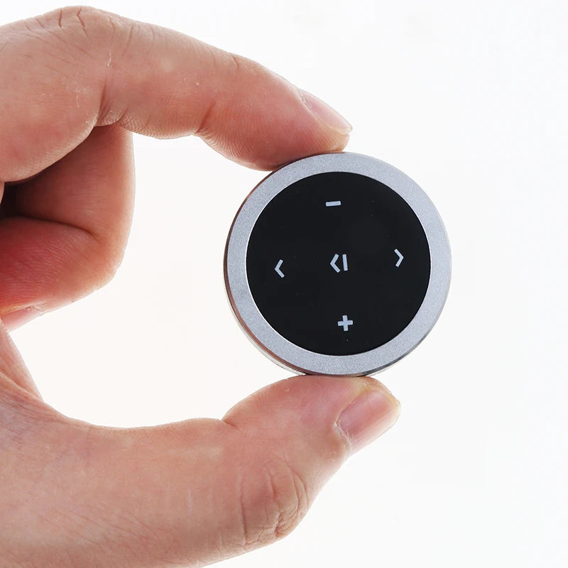 Car Motorcycle Steering Wheel Music Player Controller Music Buttons Wireless BT Remote Control Media Button for IOS/Android