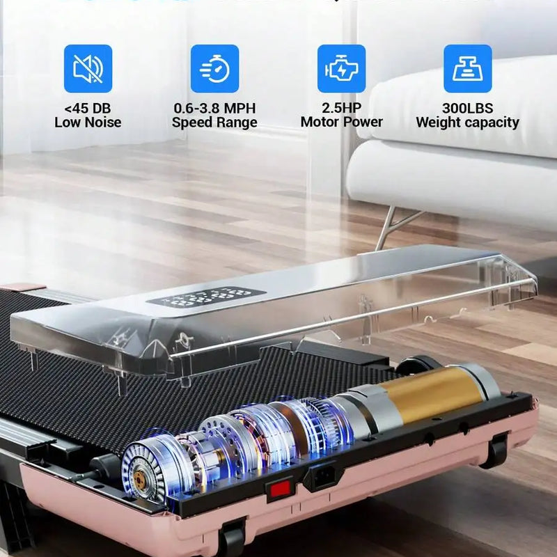 Foldable 6% Slope Under Desk Treadmills 2.5 HP Quiet - View 3 | SAMAG