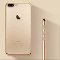 For IPhone 8 Plus Case Luxury Gold Plating Soft Silicone Gel Case for IPhone 14 13 11 Pro 12 Mini X XR XS Max 7 Plus Cover