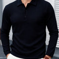 Men's Business Casual Long Sleeve Polo T - shirt Summer Comfortable Breathable Top male fFormal Occasions - View 6 | SAMAG