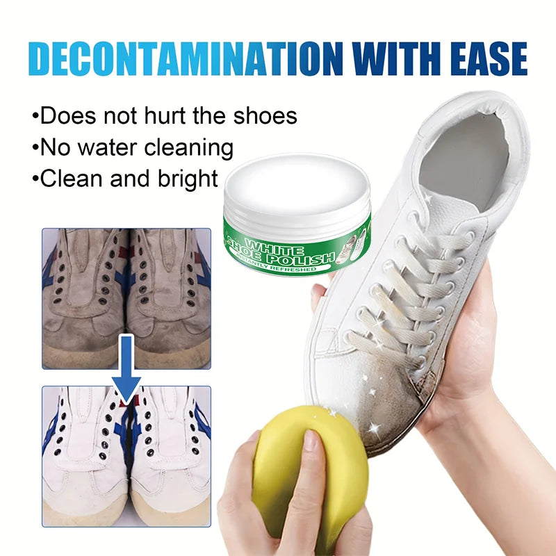 High-quality White Shoe Cleaner, a Whitening and Stain Remover for Synthetic Leather, Car Interiors, and Genuine/Faux Leather