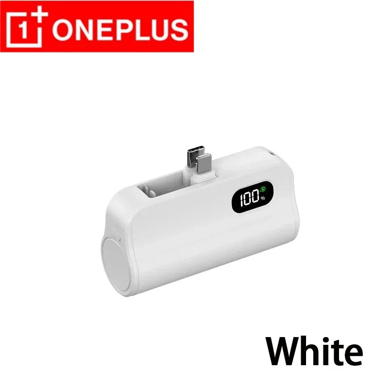 ONEPLUS Mini Power Bank 2-in-1 Large Capacity Fast Digital Display Portable Fast Charging External Battery for Iphone 50000mAh