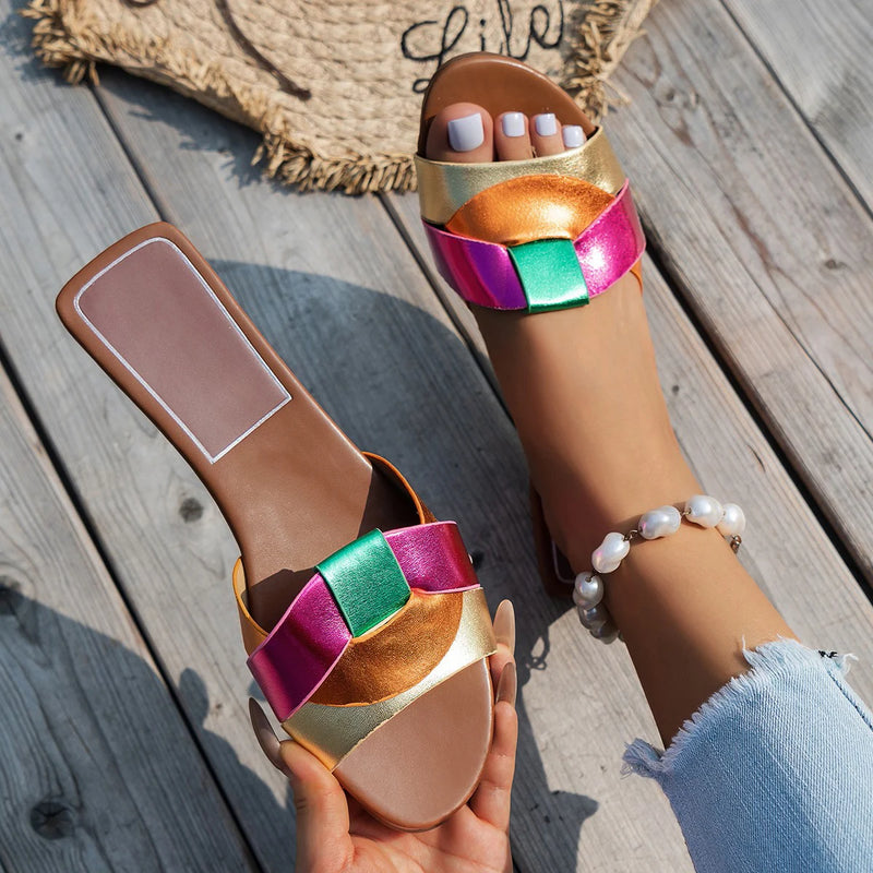 New Summer Designer Women'S Solid Color Fashion Slippers Zapatos De Mujer Women'S Shoes Slippers Women Slippers  Women Shoes