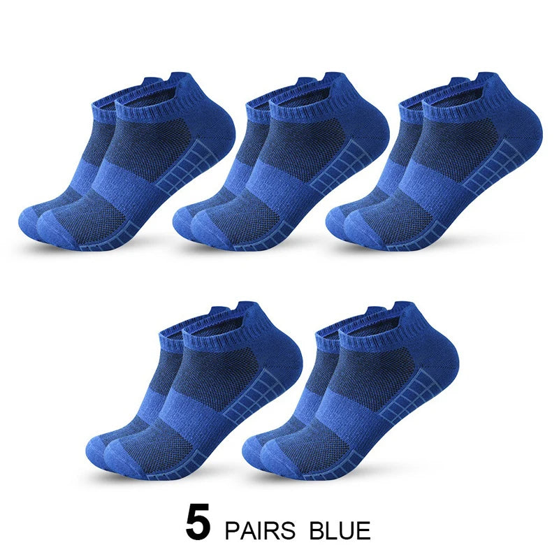 5 Pairs Ankle Running Socks Men Mesh Breathable Short | SAMAG