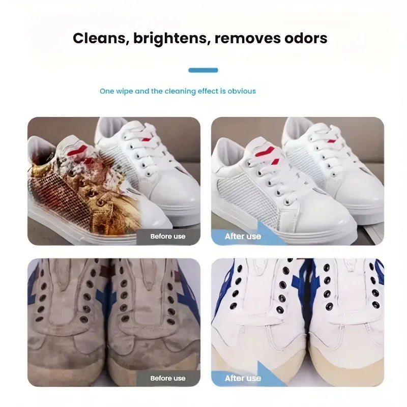 Fasilawei White Shoe Cleaning Cream Stain Removal Whitening No Water Scrubbing Removes Yellowing Suitable for Multiple Materials