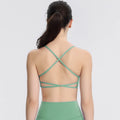 Solid Color Gym Yoga Underwear Women Cross Back Straps Fitness Bra High Strength Tight Sport Top Comprehensive with Chest Pad