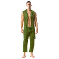Men's Fishnet Hollow Out Robes Classic Lounge Pants Sexy Sleepwear Mens Robe Sets Daily Home Sleeveless Bathrobes Hooded Pajamas