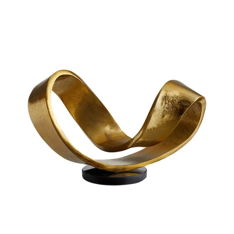 Modern Golden Entrance Hall Handicrafts Creative Simple Abstract Decorative Gifts Living Room Luxury Art Home Decorations