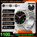 NEW 1100mAh Battery Sports Smart Watch Compass IP68 Waterproof Outdoor Flashlight Voice Assistant Heart Rate BT Call Smart Watch
