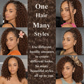 Brown Deep Wave Crochet Human Hair Extensions Miracle Knots Feather Soft Braiding Hair for Black Women Pre Looped Lightweight Reusable Hair with Natural Shine Full Volume for Boho Braids and Protective Styles