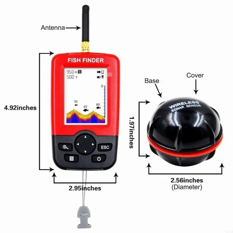 Portable Fish Depth Finder Water Handheld Transducer | SAMAG