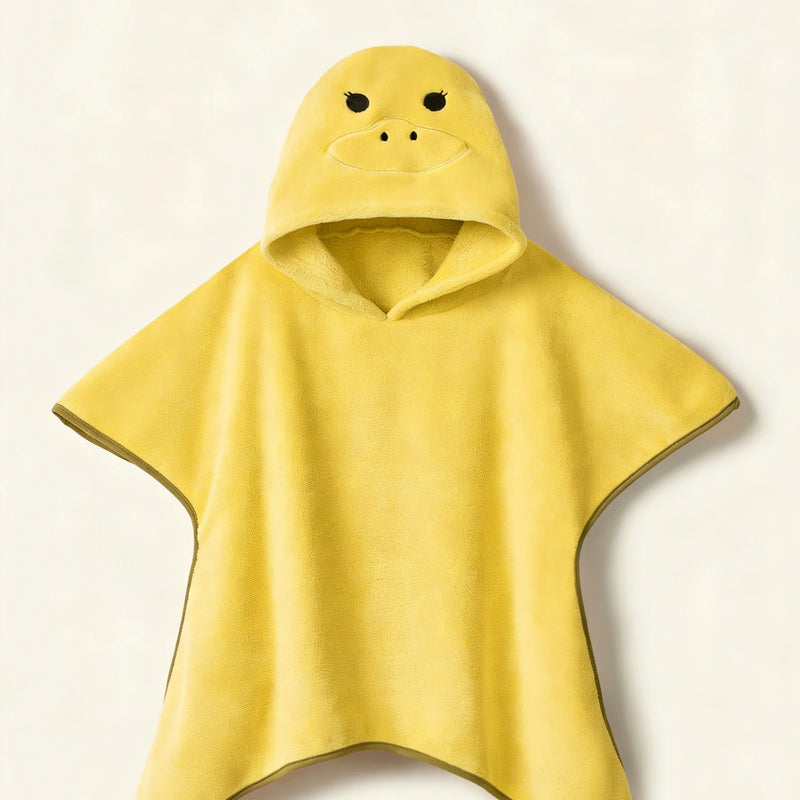 1pc Soft And Absorbent Baby Bath Towel With Cute Yellow Duck Design
