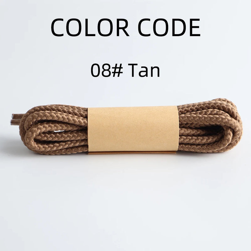 Classic Round Shoelaces Durable Polyester Solid Sneaker Boot Laces Anti-loose Replacement Sports Shoes Laces 1 Pair