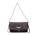 Fashionable Retro Ladies Chain-Shoulder Square Bag Luxury Textured Crossbody Shoulder Bag Women Handbags and Purses Underarm Bag