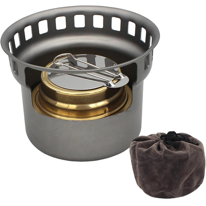 Titanium Alcohol Stove, Portable Lightweight Tiny Brass ﻿ - View 6 | SAMAG