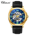 CHENXI Original Skeleton Mechanical Man Watches Luxury Men's Automatic Watch	Leather Strap Fashion Business Wristwatch Gift