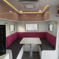 Customized Made in China Towing Caravan Luxury Electric RV Camper Equipped With Induction Cooker and Microwave Oven for Cooking