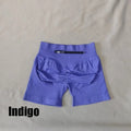 DF L0G0 Women Impact High Waist Seamless Hip Lifting Shorts Elastic Breathable Fitness Yoga Running Workout Shorts