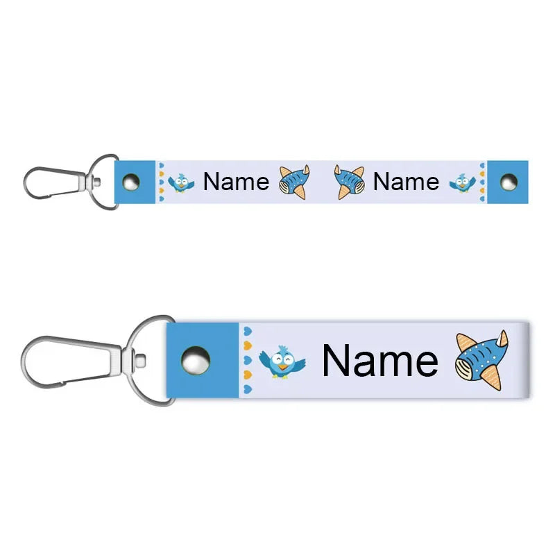 2023 Personalized Custom Name Tag School Bag Pendant, Name Keychain For Kindergarten Children To Go To School Name Badge Lanyard