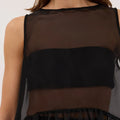 LIMO Sheer Mesh Sleeveless Top Women Ruffle Hem Flowy - View 5 | SAMAG