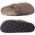 Evshine Women's Fashion Cork Clogs Sandals with Arch Support Lady Retro Mules Men Retro Potato Shoes Cork Footbed House Slippers