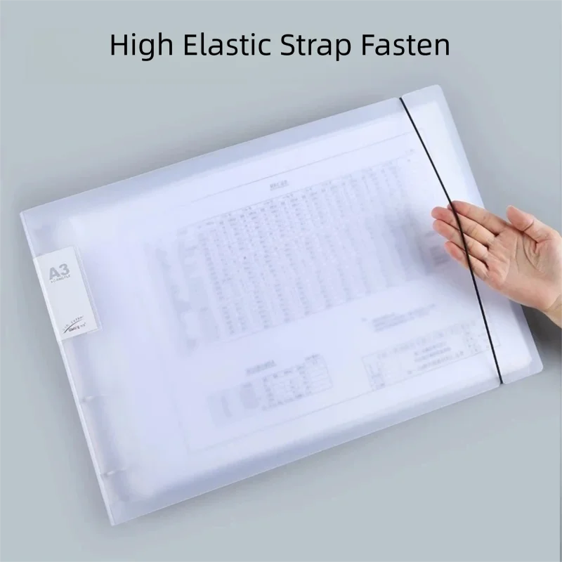 Clear File A3 Binder Portfolio Folder With Rings Transparent Sleeves A3 Poster Binder Drawing Portfolio Office Filing And Binder