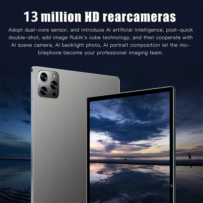 Original 10.1 Inch Android Tablets Octa Core 8GB RAM 256GB ROM Google Play 4G Network Tablet Pc 5G Dual SIM Dual WiFi Android 13