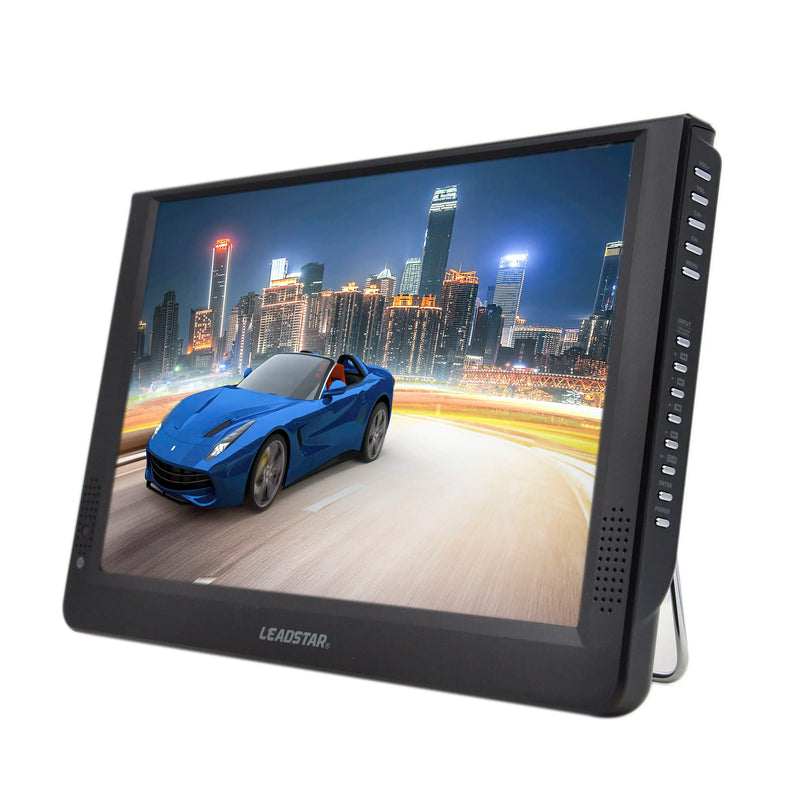 10 Inch LCD Monitor Portable TV Digital Television with Built-in Battery DC 12V for Car Outdoor Travel Support AV USB TF Card