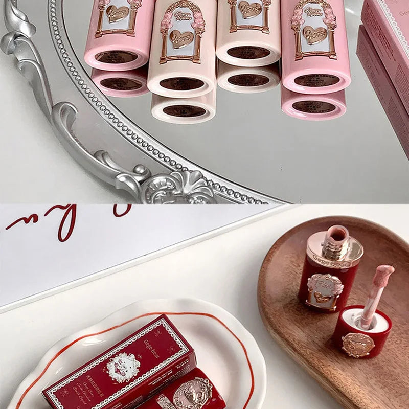 Gege Bear Strawberry Pink Liquid Blush Korean Makeup Matte Nude Apricot Tint Blusher Brighten Face Rubores Rouge Cute Makeup